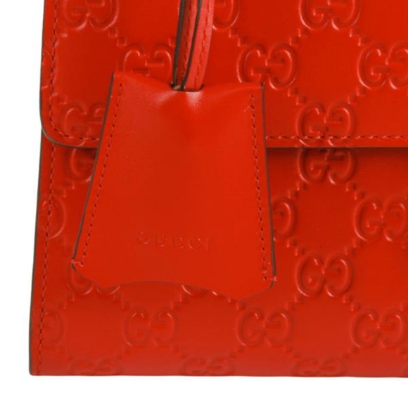 Gucci Medium Guccissima Padlock red Shoulder Bag - Picture 11 of 16